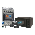 Cocina Combinada + Cubiertos + Batería De Cocina +microonda