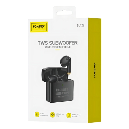 Auricular Foneng Inalambrico Tws Subwoofer 2 Colores Bl128 Color Negro - Imagen 5