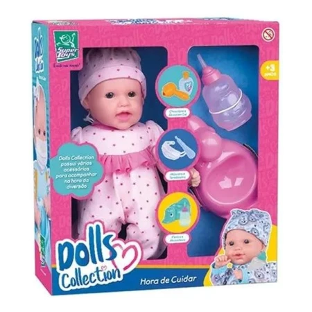 Muñeca Bebé Dolls Collection Hora De Cuidar Mundo Kanata