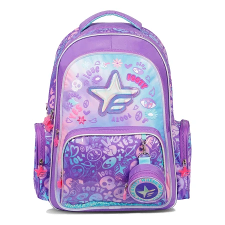 Mochila De Espalda Footy Lifestyle Star Violeta-celeste