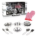 Juego De Cocina De Metal Infantil 11 Pcs - Cocinita Kanata