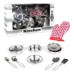 Juego De Cocina De Metal Infantil 11 Pcs - Cocinita Kanata