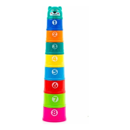 Vasitos Apilables Topa Topa Colores Letras Y Números Kanata - Imagen 3