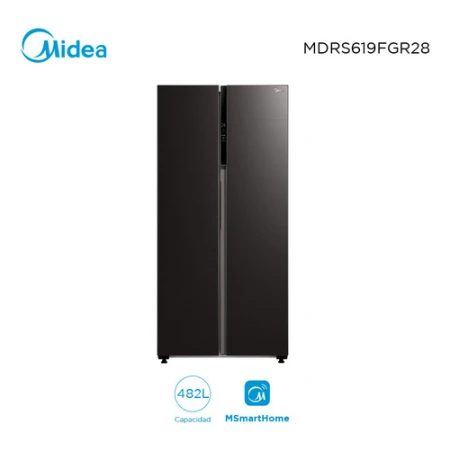 Heladera Black Inverter 482l Side By Side Midea Mdrs619fgr28 - Imagen 2