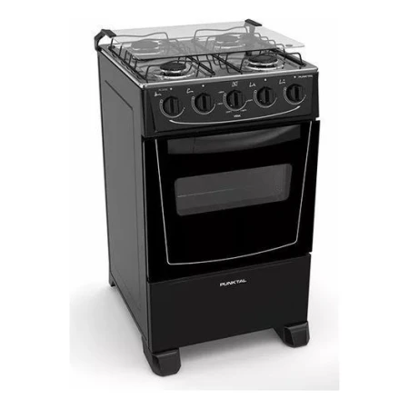 Cocina Punktal Viena Pk-268bk A Gas 4 Hornallas Negra 50l - Imagen 2