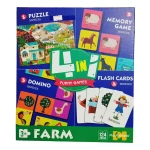 Juegos Granja 4 En 1 Puzzle Domino Mundo Kanata