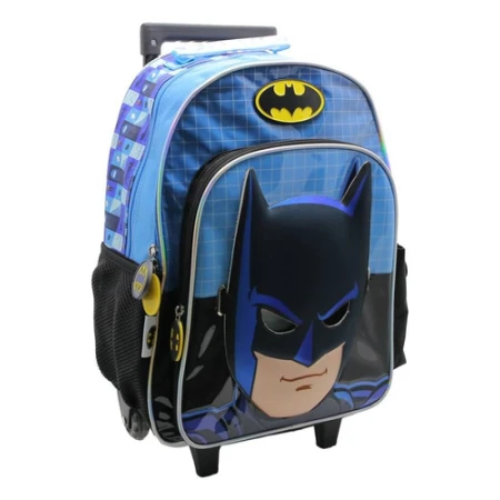 Mochila Escolar Dc Liga De La Justicia Batman Mascara Carro - Imagen 2
