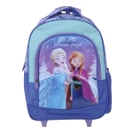 Mochila Escolar Niña Escolar Frozen Con Carro Celeste