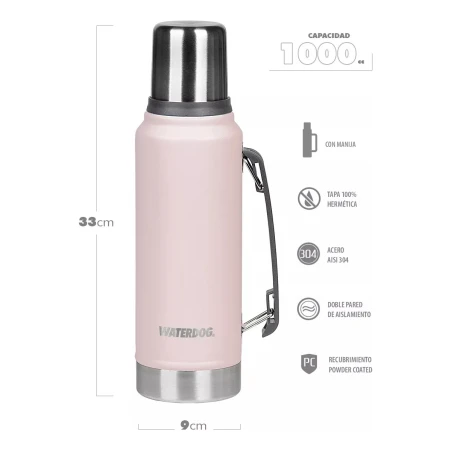Termo Waterdog 1 Litro Ombu Manija Tapon Cebador 360° - Imagen 7