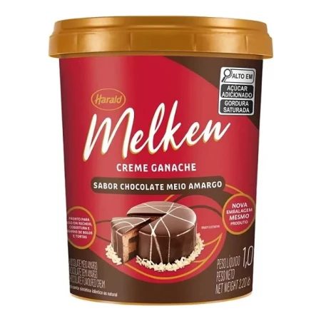 Crema De Ganache De Chocolate Negro Melken
