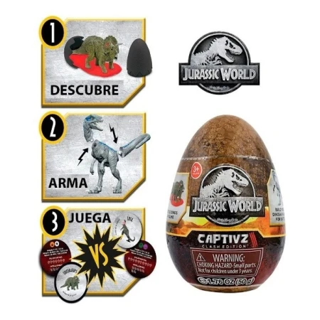 Pack X 3 Dinosaurios Con Slime Jurassic Wo - Imagen 5