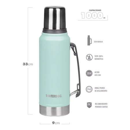 Termo Waterdog 1 Litro Ombu Manija Tapon Cebador 360° - Imagen 10