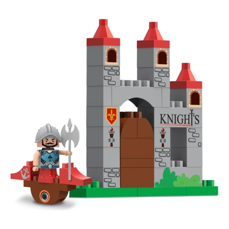 Kit De Bloques De Encastre 40 Piezas + Muñeco Medieval - Imagen 2