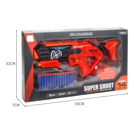 Arma Pistola Nerf Super Shoot 9002a-1 Mundo Kanata - Imagen 2