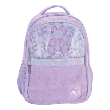 Mochila Escolar Filgo Starpak 18 Cute Osito Peluche Lila