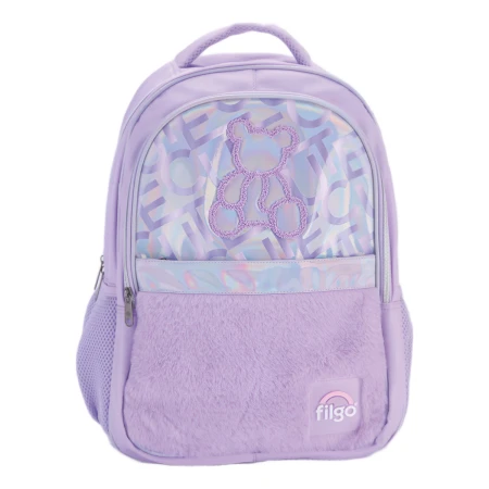 Mochila Escolar Filgo Starpak 18 Cute Osito Peluche Lila