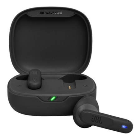 Auriculares Inalámbricos Jbl Wave Flex Bluetooth Tw Negro