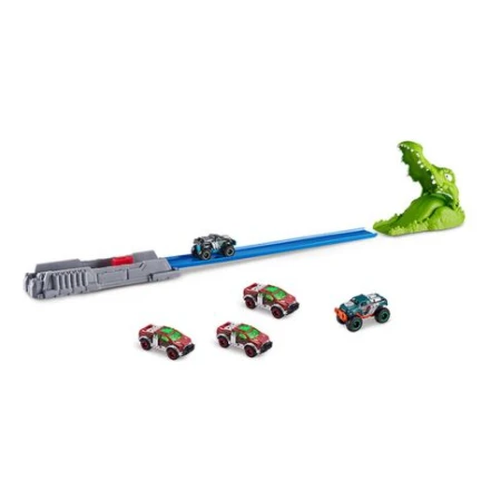 Pista Lanzador Croc Attack Con Vehículo Metal Machine - Imagen 3