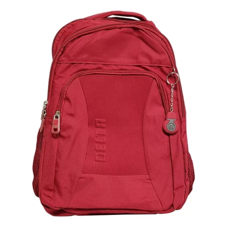 Mochila Lisa Delta Con Tres Cierres + Llavero Colores Febo