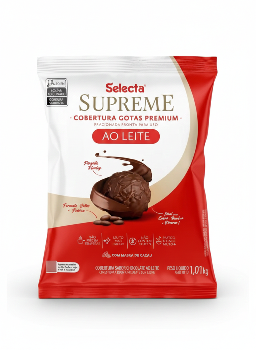 Chocolate Con Leche Cobertura Selecta Supreme Gotas