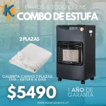 Combo Estufa + Calienta camas 2 plazas tem