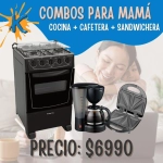 Combos Mamá: Cocina + Cafetera + Sandwichera