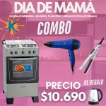 Combos Mamá: Cocina Combinada + Planchita + Secador + Jarra