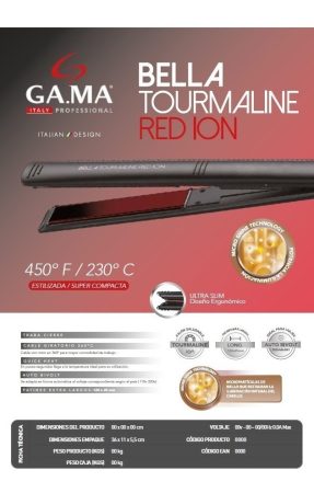 Planchita Gama Bella Tourmaline Red Ion - Imagen 3