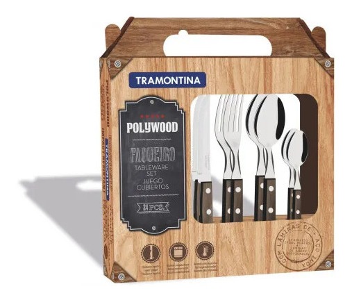 Juego De 24 Cubiertos Tramontina Polywood 905 - Imagen 2