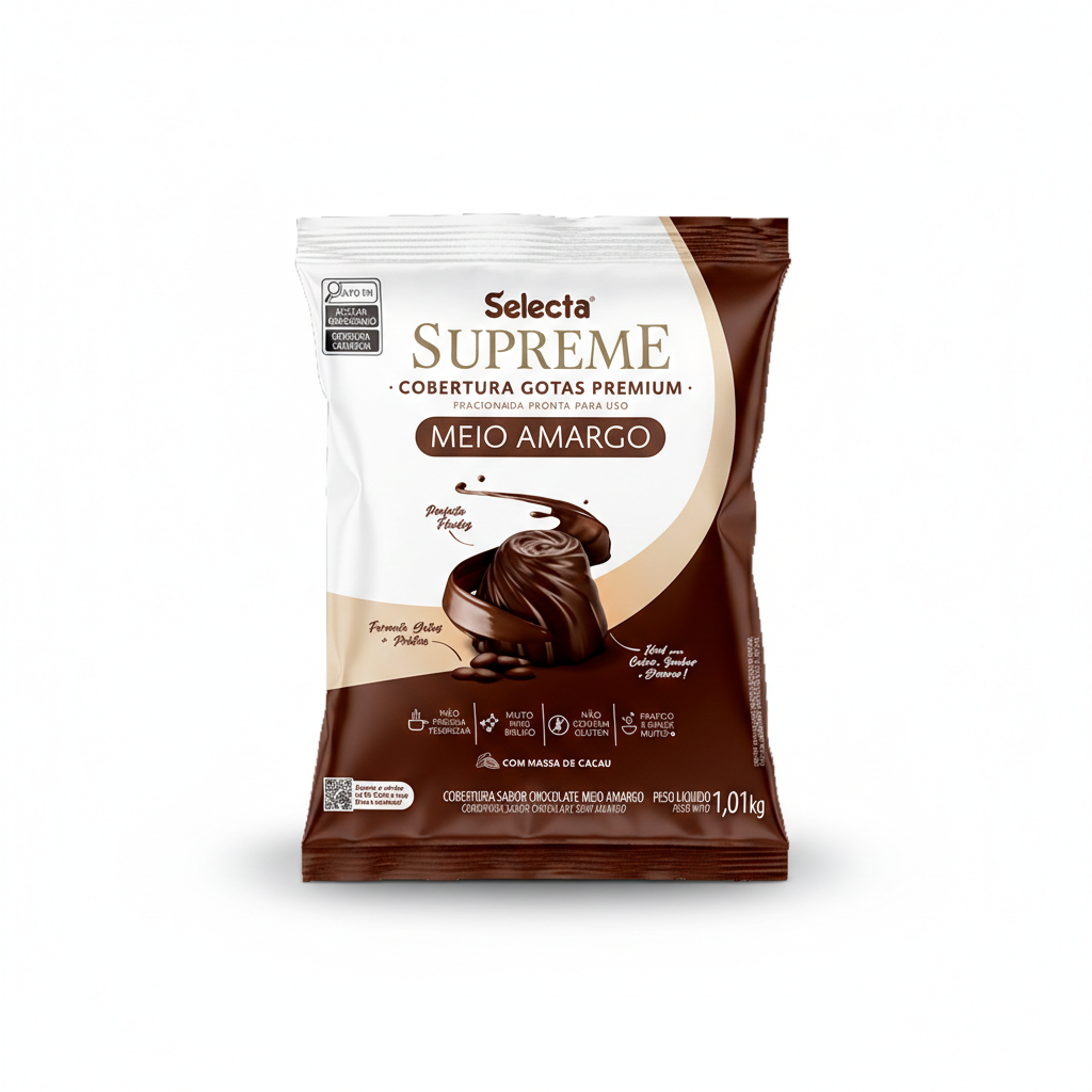 Chocolate Amargo Cobertura Selecta Supreme Gotas